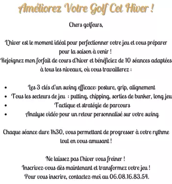 Programme des cours pendant cet hiver